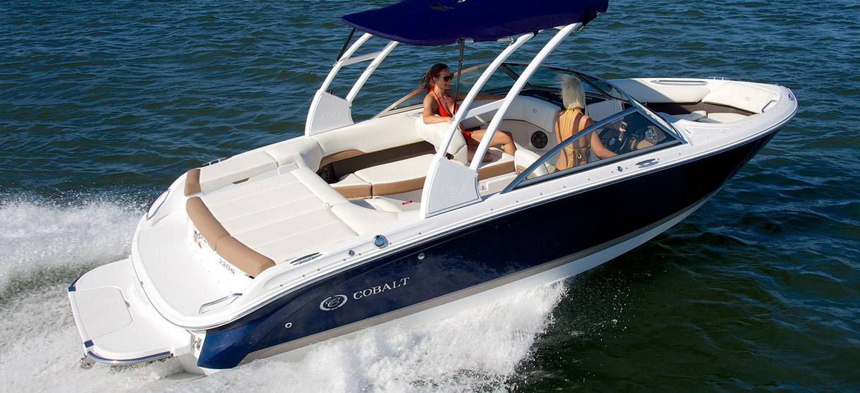 Cobalt 10 Series 220S in Navy and Sandstone Colorway Right Side Panel