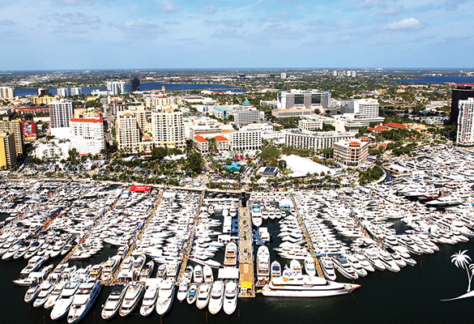 Drone Shot of Palm Beach International Boat Show