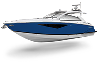 Rendering of Cobalt A Series A36BR in Marine Blue