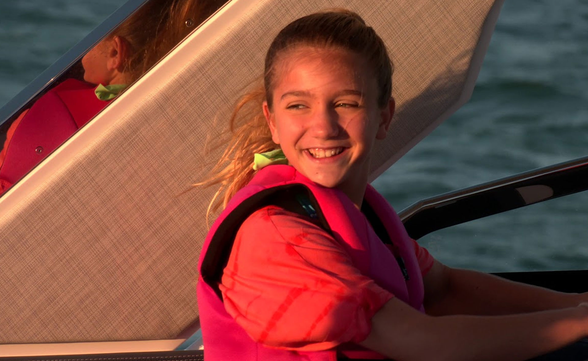 child on boat