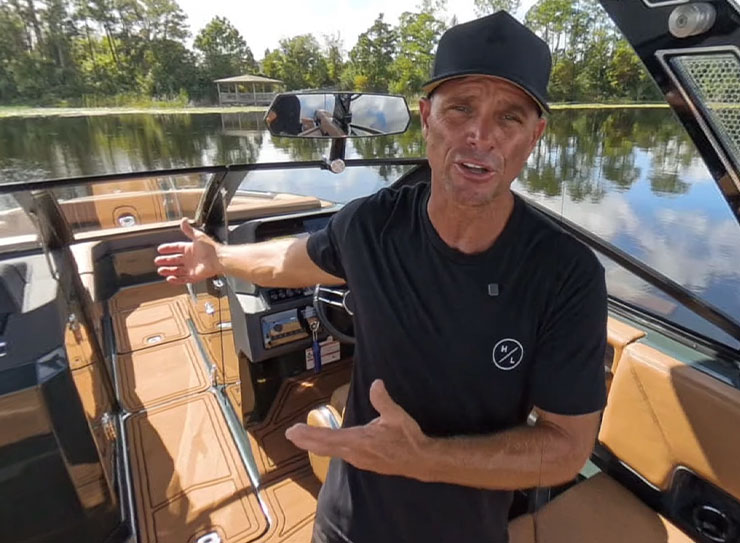 shaun on boat shot with a 360 camera