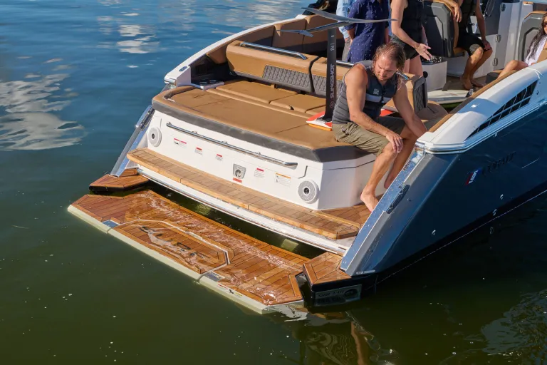 A boat in water