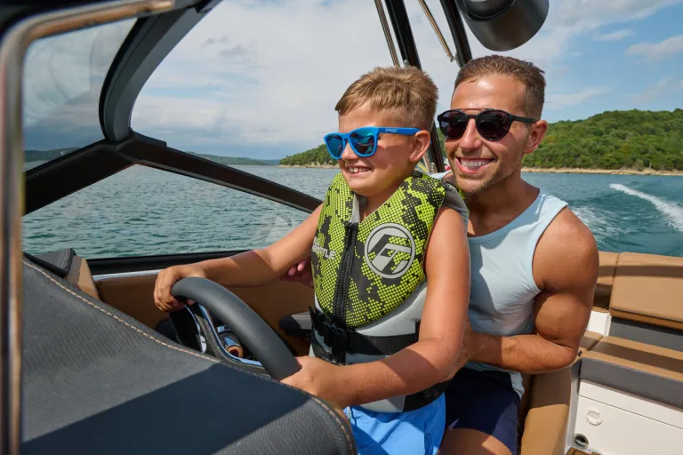 2 people in a boat