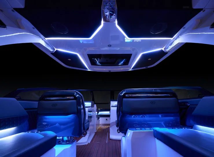 boat with lights