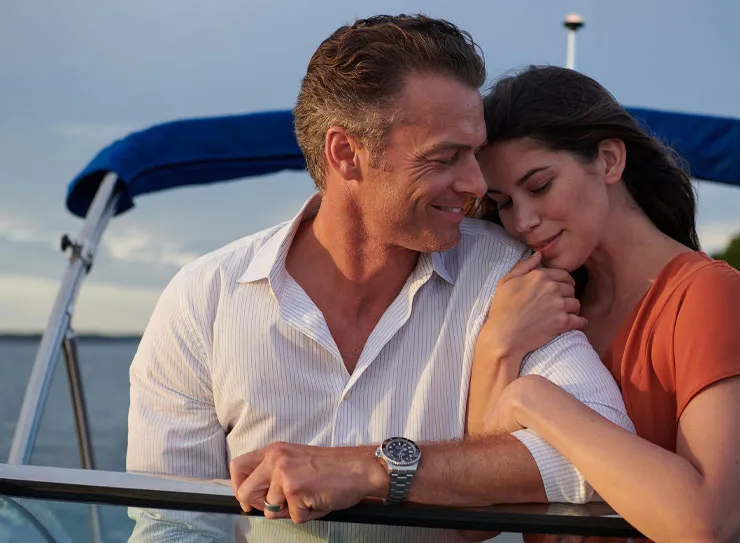 couple on boat