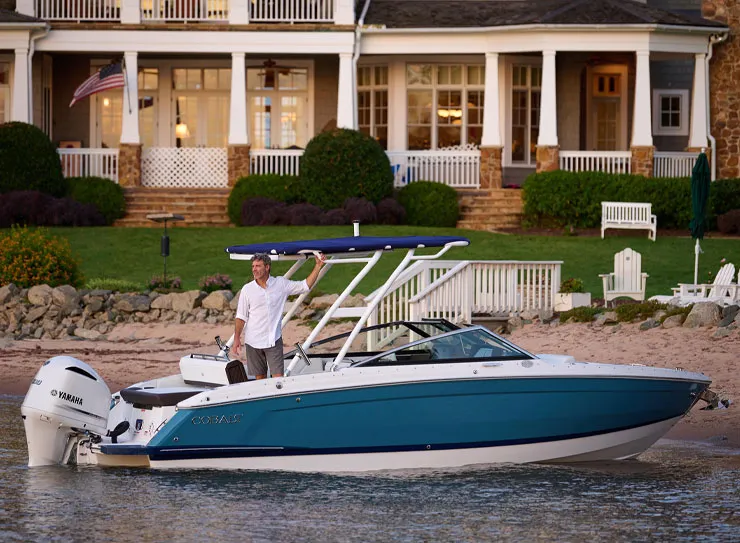 boat in front of home