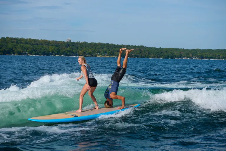 person surfing