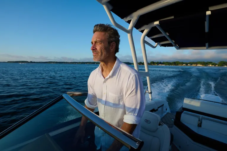 person in boat