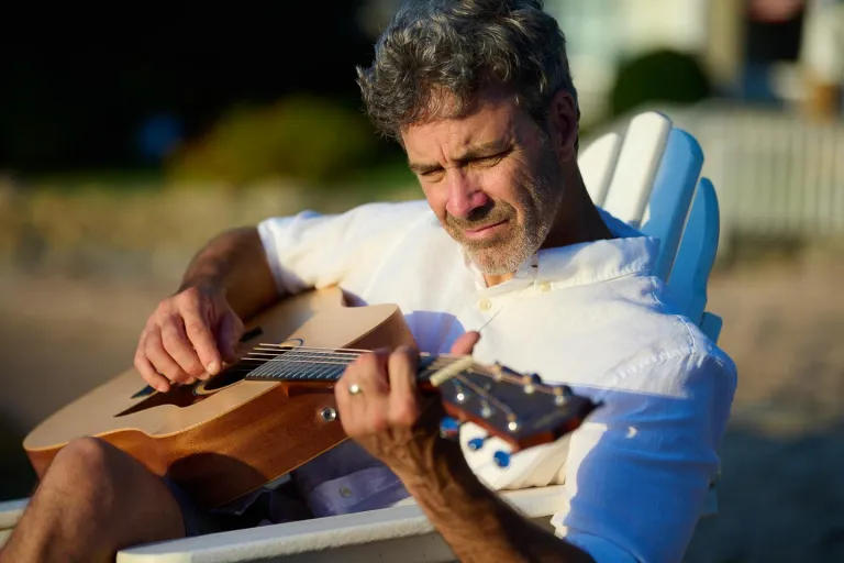 person playing guitar
