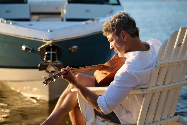 person playing guitar