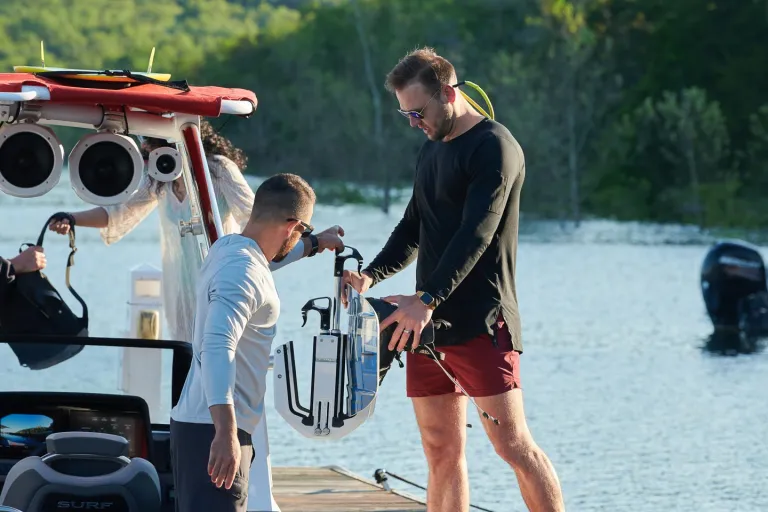 people by a boat