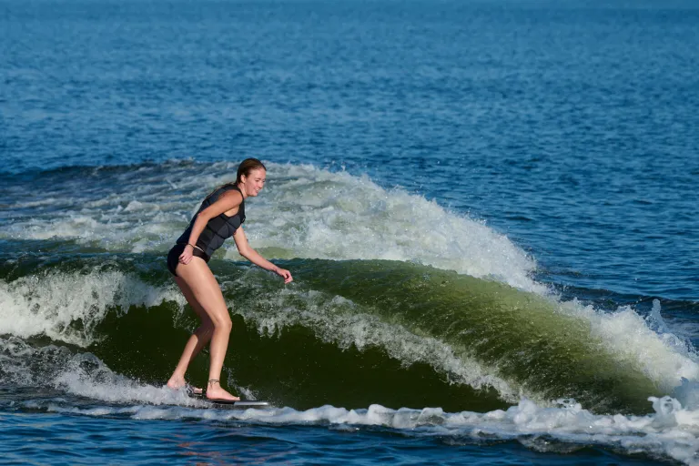 wakesurfing