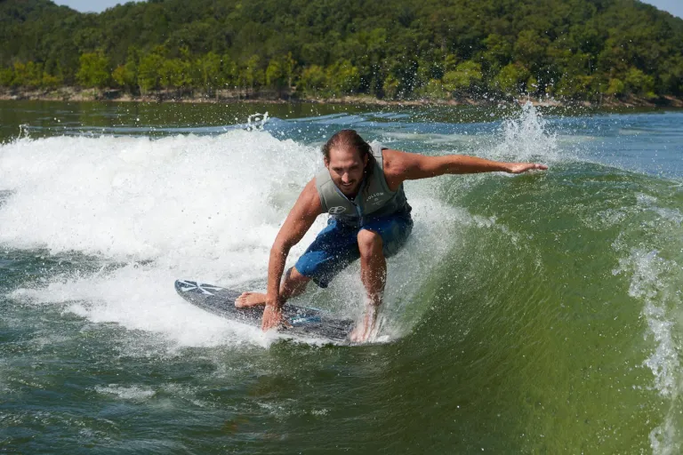 wakesurfing