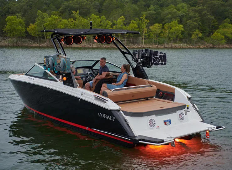 boat with lights