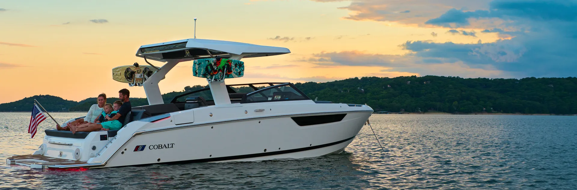 Cobalt Boats warranty program footer banner highlighting the industry-leading warranty coverage and owner support commitment