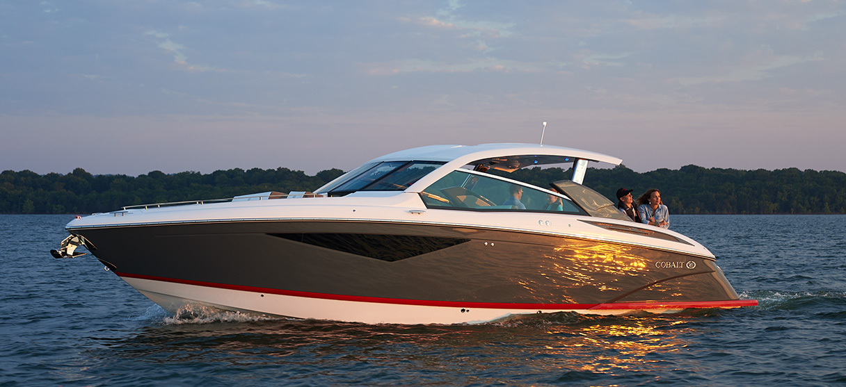 Cobalt A Series A36 on Lake Cruise During Sunset